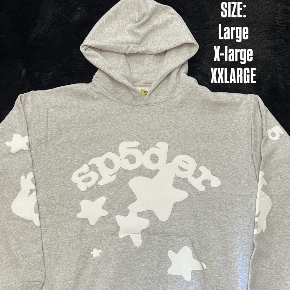 Gray Hoodie with White Star Graphics
